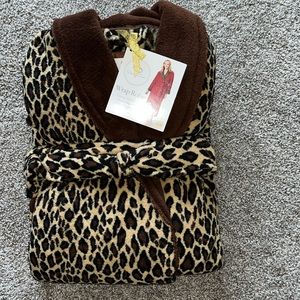 New Leopard Print Wrap Robe